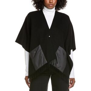 Bogner Womens Nancie Wool-Blend Poncho, Black
